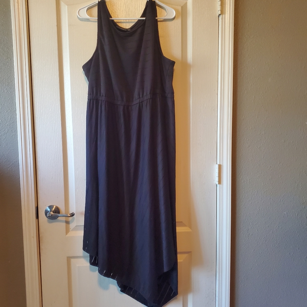 Asymmetrical Hem Little black tank skater dress